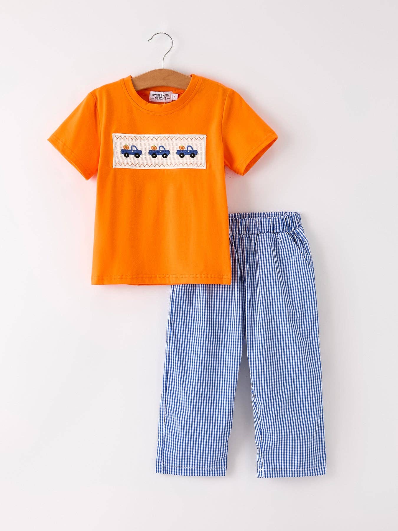 Fall Truck Smocked Boys Set